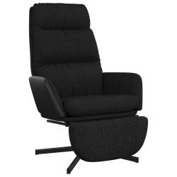 vidaXL Relaxsessel mit Fußstütze Schwarz Stoff