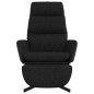 vidaXL Relaxsessel mit Fußstütze Schwarz Stoff vidaXL Relaxsessel mit Fußstütze Schwarz Stoff