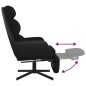 vidaXL Relaxsessel mit Fußstütze Schwarz Stoff vidaXL Relaxsessel mit Fußstütze Schwarz Stoff