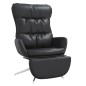vidaXL Relaxsessel mit Fußstütze Schwarz Echtleder & Kunstleder vidaXL Relaxsessel mit Fußstütze Schwarz Echtleder & Kunstleder