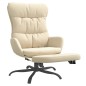 vidaXL Relaxsessel mit Fußstütze Creme Stoff