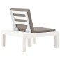 3-tlg. Garten-Lounge-Set Kunststoff Weiß 3-tlg. Garten-Lounge-Set Kunststoff Weiß