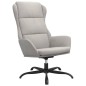 vidaXL Relaxsessel mit Hocker Hellgrau Mikrofasergewebe vidaXL Relaxsessel mit Hocker Hellgrau Mikrofasergewebe