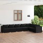 vidaXL 7-tlg. Garten-Lounge-Set mit Kissen Poly Rattan Schwarz vidaXL 7-tlg. Garten-Lounge-Set mit Kissen Poly Rattan Schwarz