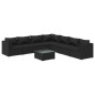 vidaXL 8-tlg. Garten-Lounge-Set mit Kissen Poly Rattan Schwarz vidaXL 8-tlg. Garten-Lounge-Set mit Kissen Poly Rattan Schwarz