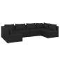 vidaXL 6-tlg. Garten-Lounge-Set mit Kissen Poly Rattan Schwarz vidaXL 6-tlg. Garten-Lounge-Set mit Kissen Poly Rattan Schwarz