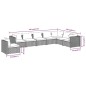 vidaXL 8-tlg. Garten-Lounge-Set mit Kissen Poly Rattan Schwarz vidaXL 8-tlg. Garten-Lounge-Set mit Kissen Poly Rattan Schwarz