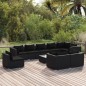 vidaXL 10-tlg. Garten-Lounge-Set mit Kissen Poly Rattan Schwarz vidaXL 10-tlg. Garten-Lounge-Set mit Kissen Poly Rattan Schwarz