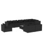vidaXL 10-tlg. Garten-Lounge-Set mit Kissen Poly Rattan Schwarz vidaXL 10-tlg. Garten-Lounge-Set mit Kissen Poly Rattan Schwarz