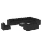 vidaXL 11-tlg. Garten-Lounge-Set mit Kissen Poly Rattan Schwarz vidaXL 11-tlg. Garten-Lounge-Set mit Kissen Poly Rattan Schwarz