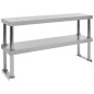 Küchen-Arbeitstisch mit Aufsatzboard 120×60×93 cm Edelstahl Küchen-Arbeitstisch mit Aufsatzboard 120×60×93 cm Edelstahl