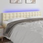 vidaXL LED Kopfteil Creme 200x5x78/88 cm Kunstleder vidaXL LED Kopfteil Creme 200x5x78/88 cm Kunstleder