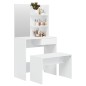 vidaXL Schminktisch-Set Hochglanz-Weiß 74,5x40x141 cm vidaXL Schminktisch-Set Hochglanz-Weiß 74,5x40x141 cm