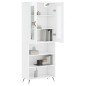 Highboard Hochglanz-Weiß 69,5x34x180 cm Holzwerkstoff Highboard Hochglanz-Weiß 69,5x34x180 cm Holzwerkstoff