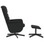 vidaXL Relaxsessel mit Fußhocker Schwarz Kunstleder vidaXL Relaxsessel mit Fußhocker Schwarz Kunstleder