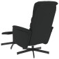 vidaXL Relaxsessel mit Fußhocker Schwarz Kunstleder vidaXL Relaxsessel mit Fußhocker Schwarz Kunstleder
