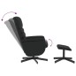 vidaXL Relaxsessel mit Fußhocker Schwarz Kunstleder vidaXL Relaxsessel mit Fußhocker Schwarz Kunstleder