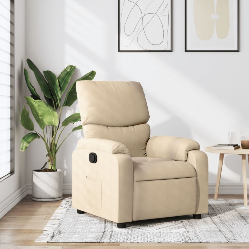 vidaXL Relaxsessel Creme Stoff vidaXL Relaxsessel Creme Stoff