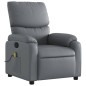 vidaXL Massagesessel Grau Kunstleder vidaXL Massagesessel Grau Kunstleder