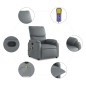 vidaXL Massagesessel Grau Kunstleder vidaXL Massagesessel Grau Kunstleder