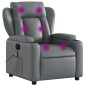 vidaXL Massagesessel Grau Kunstleder vidaXL Massagesessel Grau Kunstleder