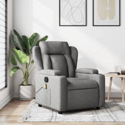 vidaXL Massagesessel Dunkelgrau Stoff