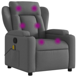 vidaXL Massagesessel Dunkelgrau Stoff