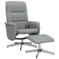 vidaXL Massagesessel mit Fußhocker Hellgrau Stoff vidaXL Massagesessel mit Fußhocker Hellgrau Stoff