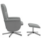 vidaXL Massagesessel mit Fußhocker Hellgrau Stoff vidaXL Massagesessel mit Fußhocker Hellgrau Stoff