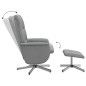 vidaXL Massagesessel mit Fußhocker Hellgrau Stoff vidaXL Massagesessel mit Fußhocker Hellgrau Stoff