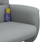 vidaXL Massagesessel mit Fußhocker Hellgrau Stoff vidaXL Massagesessel mit Fußhocker Hellgrau Stoff