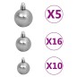 vidaXL Künstlicher Weihnachtsbaum Klappbar 300 LEDs & Kugeln 180 cm vidaXL Künstlicher Weihnachtsbaum Klappbar 300 LEDs & Kugeln 180 cm