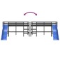 vidaXL Kinderhochbett mit Rutsche Schwarz 80x200 cm Massivholz Kiefer vidaXL Kinderhochbett mit Rutsche Schwarz 80x200 cm Massivholz Kiefer