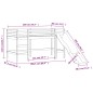 vidaXL Kinderhochbett mit Rutsche Schwarz 80x200 cm Massivholz Kiefer vidaXL Kinderhochbett mit Rutsche Schwarz 80x200 cm Massivholz Kiefer