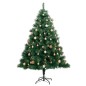 vidaXL Künstlicher Weihnachtsbaum Klappbar 150 LEDs & Kugeln 120 cm vidaXL Künstlicher Weihnachtsbaum Klappbar 150 LEDs & Kugeln 120 cm