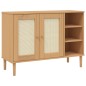 vidaXL Sideboard SENJA Rattan-Optik Braun 112x40x80 cm Kiefernholz vidaXL Sideboard SENJA Rattan-Optik Braun 112x40x80 cm Kiefernholz