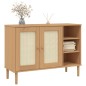 vidaXL Sideboard SENJA Rattan-Optik Braun 112x40x80 cm Kiefernholz vidaXL Sideboard SENJA Rattan-Optik Braun 112x40x80 cm Kiefernholz
