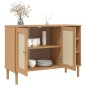 vidaXL Sideboard SENJA Rattan-Optik Braun 112x40x80 cm Kiefernholz vidaXL Sideboard SENJA Rattan-Optik Braun 112x40x80 cm Kiefernholz