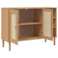 vidaXL Sideboard SENJA Rattan-Optik Braun 112x40x80 cm Kiefernholz vidaXL Sideboard SENJA Rattan-Optik Braun 112x40x80 cm Kiefernholz