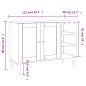 vidaXL Sideboard SENJA Rattan-Optik Braun 112x40x80 cm Kiefernholz vidaXL Sideboard SENJA Rattan-Optik Braun 112x40x80 cm Kiefernholz