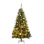 vidaXL Künstlicher Weihnachtsbaum Klappbar 150 LEDs & Kugeln 150 cm vidaXL Künstlicher Weihnachtsbaum Klappbar 150 LEDs & Kugeln 150 cm