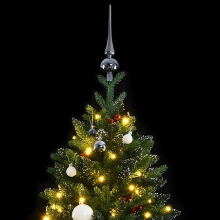 vidaXL Künstlicher Weihnachtsbaum Klappbar 150 LEDs & Kugeln 150 cm