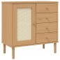 vidaXL Sideboard SENJA Rattan-Optik Braun 80x40x80 cm Kiefernholz vidaXL Sideboard SENJA Rattan-Optik Braun 80x40x80 cm Kiefernholz