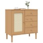 vidaXL Sideboard SENJA Rattan-Optik Braun 80x40x80 cm Kiefernholz vidaXL Sideboard SENJA Rattan-Optik Braun 80x40x80 cm Kiefernholz