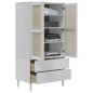 vidaXL Kleiderschrank SENJA Rattan-Optik Weiß 90x55x175 cm Kiefernholz vidaXL Kleiderschrank SENJA Rattan-Optik Weiß 90x55x175 cm Kiefernholz