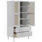vidaXL Kleiderschrank SENJA Rattan-Optik Weiß 90x55x175 cm Kiefernholz vidaXL Kleiderschrank SENJA Rattan-Optik Weiß 90x55x175 cm Kiefernholz