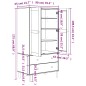 vidaXL Kleiderschrank SENJA Rattan-Optik Weiß 90x55x175 cm Kiefernholz vidaXL Kleiderschrank SENJA Rattan-Optik Weiß 90x55x175 cm Kiefernholz