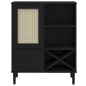 vidaXL Highboard SENJA Rattan-Optik Schwarz 90x40x112 cm Kiefernholz vidaXL Highboard SENJA Rattan-Optik Schwarz 90x40x112 cm Kiefernholz