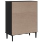 vidaXL Highboard SENJA Rattan-Optik Schwarz 90x40x112 cm Kiefernholz vidaXL Highboard SENJA Rattan-Optik Schwarz 90x40x112 cm Kiefernholz