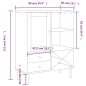vidaXL Highboard SENJA Rattan-Optik Schwarz 90x40x112 cm Kiefernholz vidaXL Highboard SENJA Rattan-Optik Schwarz 90x40x112 cm Kiefernholz